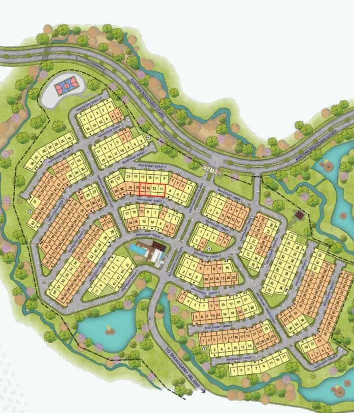 Siteplan The Mahogany Residence